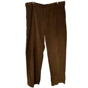 Land’s End Men’s Corduroy Pants Sz 40/33 Traditional Fit Brown Straight